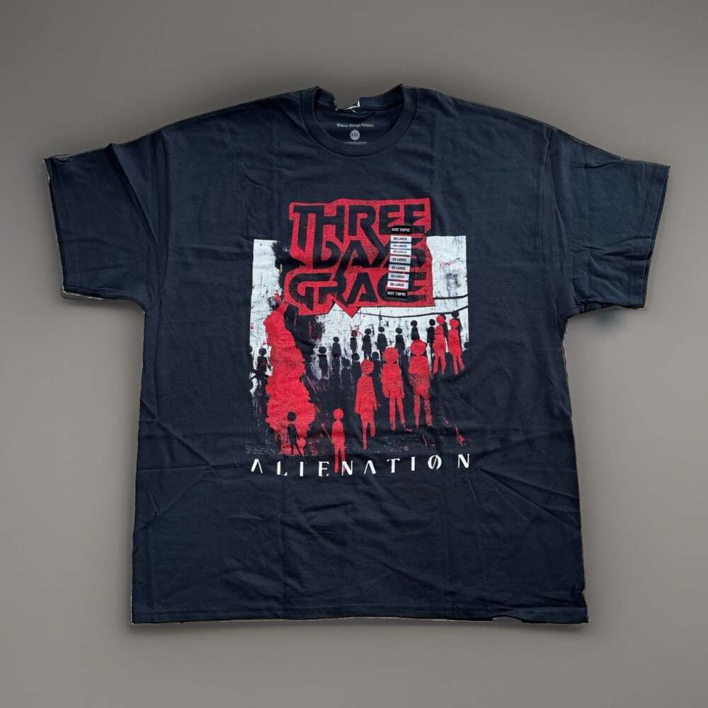 Three Days Grace Alienation Figures T-Shirt Size 2XL New With Tags